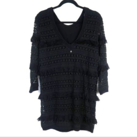 Volcom Cocoknit Crochet Sweater Dress L - Picture 7 of 7